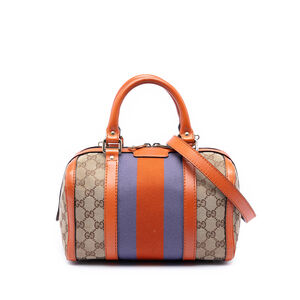 Pre-Loved Gucci Small GG Canvas Web Joy Boston Bag